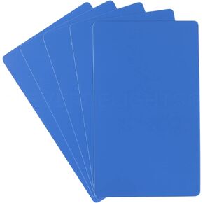 CleverDelights Blue Plastic Cards - 3" x 5" - 100 Pack - Waterproof Heavy Duty 3x5 Inch Card