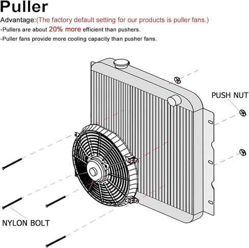 مراوح تبريد مشعاع كهربائي مقاس 12 بوصة، مروحة تبريد عالمية رفيعة، مجموعة تثبيت 12 فولت، 1750 قدم مكعب في الدقيقة باللون الأسود in Kuwait