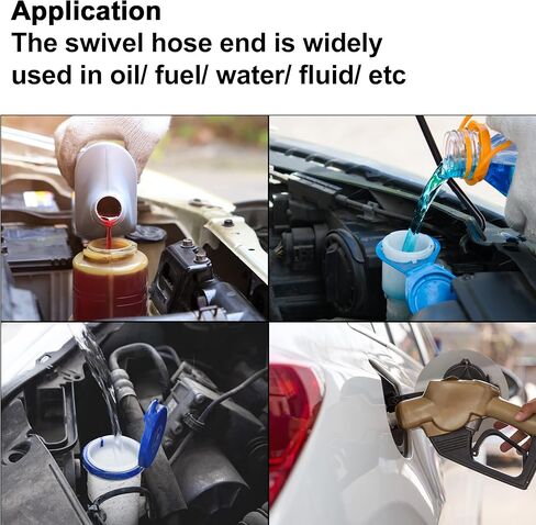 X AUTOHAUX 4 قطع AN8 90 درجة محول تركيب طرف خرطوم دوار لخرطوم الوقود المضفر باللون الأسود in Kuwait