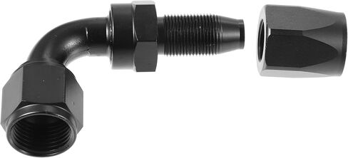 X AUTOHAUX 4 قطع AN8 90 درجة محول تركيب طرف خرطوم دوار لخرطوم الوقود المضفر باللون الأسود in Kuwait