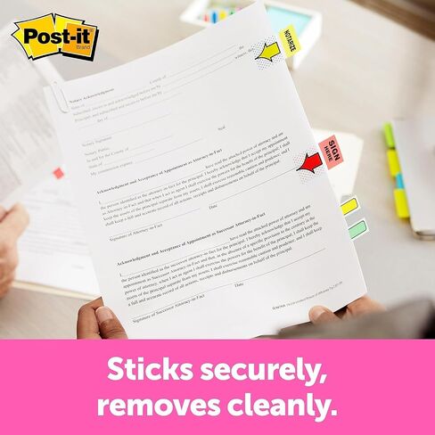 Post-it 680IH2 Initial Here Message Flags, 1-Inch x1-3/4-Inch, 100/PK, Blue in Saudi Arabia