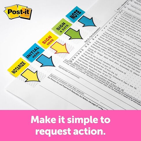 Post-it 680IH2 Initial Here Message Flags, 1-Inch x1-3/4-Inch, 100/PK, Blue in Saudi Arabia