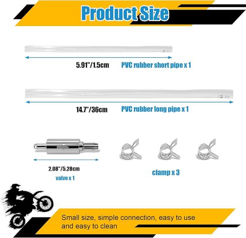 خط وقود الدراجات النارية، خرطوم نزيف الفرامل، خرطوم أنبوب مرن من البولي فينيل كلوريد المقوى بالضغط العالي، مجموعة أدوات نزيف أنبوب فحص الصمام في اتجاه واحد لقابض الدراجة النارية (فضي) in Kuwait