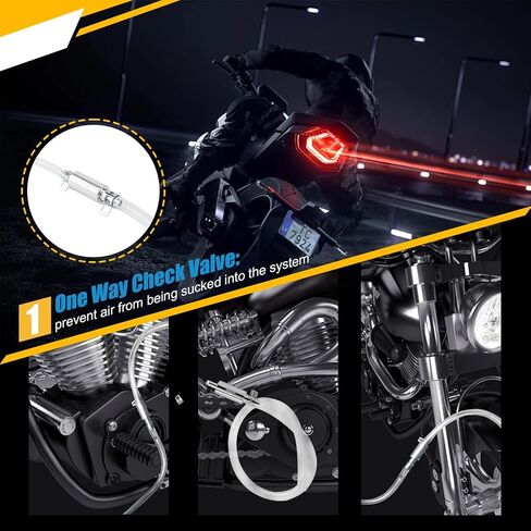 خط وقود الدراجات النارية، خرطوم نزيف الفرامل، خرطوم أنبوب مرن من البولي فينيل كلوريد المقوى بالضغط العالي، مجموعة أدوات نزيف أنبوب فحص الصمام في اتجاه واحد لقابض الدراجة النارية (فضي) in Kuwait