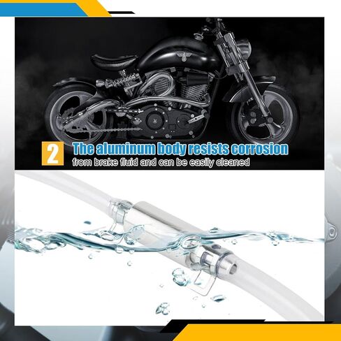 خط وقود الدراجات النارية، خرطوم نزيف الفرامل، خرطوم أنبوب مرن من البولي فينيل كلوريد المقوى بالضغط العالي، مجموعة أدوات نزيف أنبوب فحص الصمام في اتجاه واحد لقابض الدراجة النارية (فضي) in Kuwait