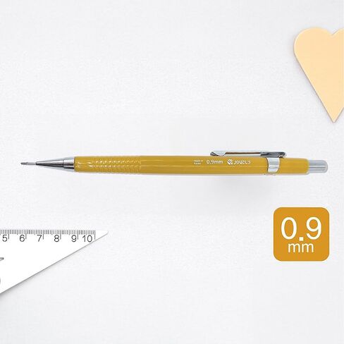 قلم رصاص ميكانيكي جيدو للصياغة 0.9 مم متوسط ​​النقطة HB #2 الرصاص مع طرف ممحاة أسطوانة صفراء لكتابة رسم الرسم. عبوة من 12 قلم رصاص in Kuwait
