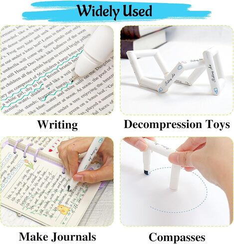 8Pcs Colorful Highlighters Curve Pen - 8 Patterns, Assemblable, DIY Shapes, Suitable for Journaling, Scrapbooking, Greeting Cards, Note Taking, Drawing, Novelty Gift in Saudi Arabia