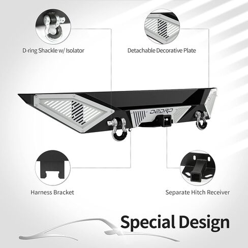 OEDRO Front Bumper Compatible with 2007-2018 Jeep Wrangler JK & Unlimited JKU (2/4 Doors), Full Width Off Road Bumper w/D-Rings & Winch Plate Mounting & Paintable Armor in Saudi Arabia