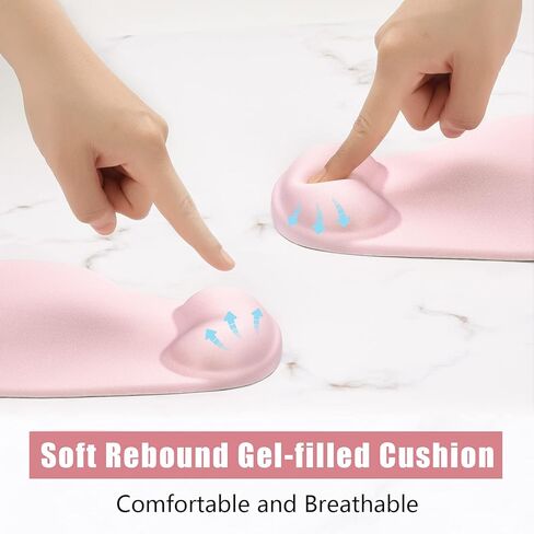 وسادة ماوس مريحة مع دعم لمسند المعصم، وسادات ماوس جل مع قاعدة من البولي يوريثان غير قابلة للانزلاق، وسادة ماوس من إسفنج الذاكرة لتخفيف الآلام لأجهزة الكمبيوتر المحمول، ومستلزمات مكتبية لطيفة وإكسسوارات ديكور مكتبية باللون الوردي in Kuwait