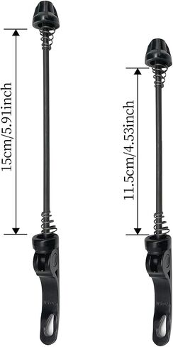 1 Pair Quick Release Bike Skewer, Bicycle Wheel Hub Front & Rear Skewers Quick Release Bicycle Axle Hollow Shaft Bicycle Axle Skewer for MTB Road Mountain Cycle Bike (Black) in Saudi Arabia