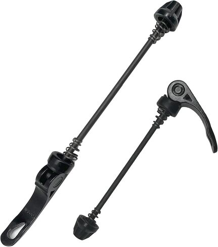 1 Pair Quick Release Bike Skewer, Bicycle Wheel Hub Front & Rear Skewers Quick Release Bicycle Axle Hollow Shaft Bicycle Axle Skewer for MTB Road Mountain Cycle Bike (Black) in Saudi Arabia