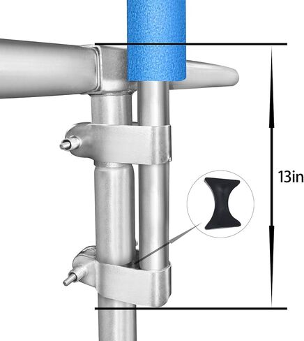 Trampoline Replacement Enclosure Poles with Enclosure Pole Connecters and Hardware Fits 6 Straight Poles Trampoline Frame in Kuwait