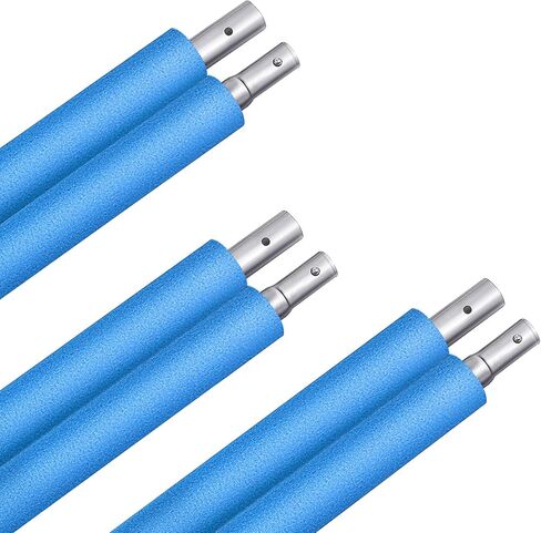 Trampoline Replacement Enclosure Poles with Enclosure Pole Connecters and Hardware Fits 6 Straight Poles Trampoline Frame in Kuwait