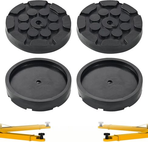 4 Pcs Car Round Rubber Arm Pads, Floor Jack Pad,Car Auto Jacking Lift Pads, Floor Jack Rubber Pad,Rubber Jack Pad,Auto Jacking Lift Pads Weightlifter Accessories in Saudi Arabia