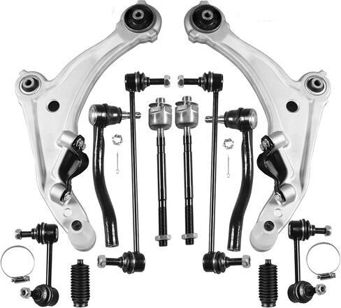 BoardRoad الجبهة السفلى ذراع التحكم الكرة المفاصل Sway Bar Link Tie Rods طقم تعليق بديل متوافق مع 2009 2010 2011 2012 2014 Nissan Maxima - 10 قطع in Kuwait