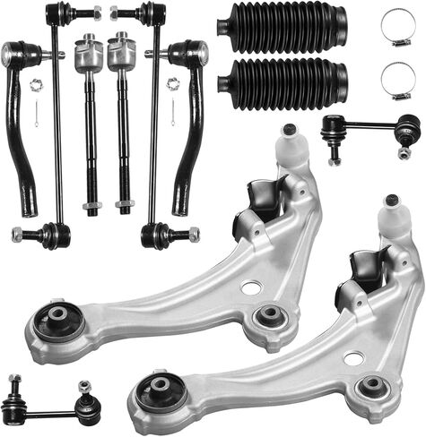BoardRoad الجبهة السفلى ذراع التحكم الكرة المفاصل Sway Bar Link Tie Rods طقم تعليق بديل متوافق مع 2009 2010 2011 2012 2014 Nissan Maxima - 10 قطع in Kuwait