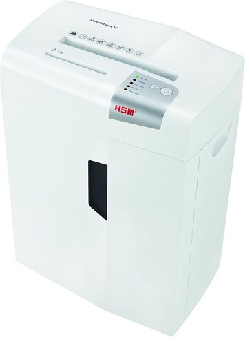 HSM Shredstar X17، ماكينة تقطيع الورق/الأقراص المضغوطة/البطاقات 17 ورقة، مستوى الأمان P-4، 6.9 جالون، أبيض in Kuwait