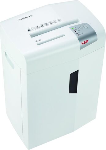 HSM Shredstar X17، ماكينة تقطيع الورق/الأقراص المضغوطة/البطاقات 17 ورقة، مستوى الأمان P-4، 6.9 جالون، أبيض in Kuwait