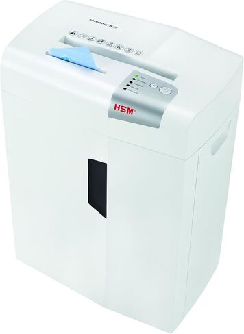 HSM Shredstar X17، ماكينة تقطيع الورق/الأقراص المضغوطة/البطاقات 17 ورقة، مستوى الأمان P-4، 6.9 جالون، أبيض in Kuwait