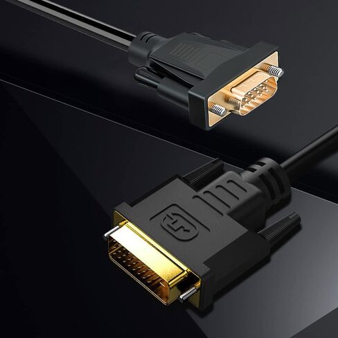 Active DVI إلى VGA، 6FT DVI 24+1 DVI-D M إلى VGA ذكر مع كابل محول محول نشط للكمبيوتر الشخصي 15 دبوس VGA DVD مراقب HDTV in Saudi Arabia