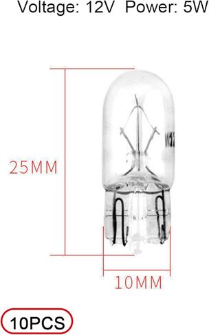 10 قطع T10 LED لمبات، W5W LED لمبة 12 فولت لمبات بيضاء أضواء لوحة وموضع، LED لأضواء السيارة الداخلية خريطة ضوء لوحة الضوء الجانبي in Kuwait