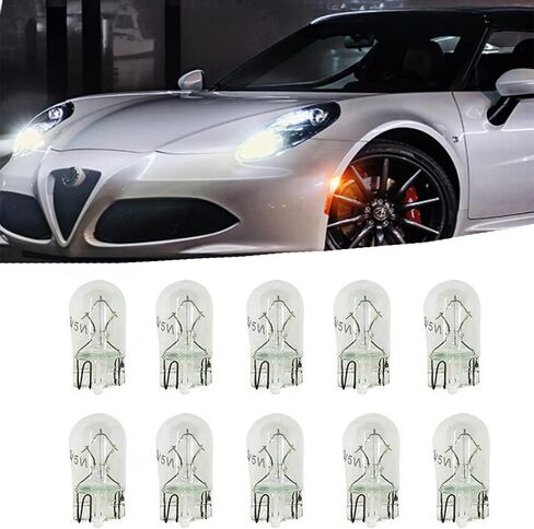 10 قطع T10 LED لمبات، W5W LED لمبة 12 فولت لمبات بيضاء أضواء لوحة وموضع، LED لأضواء السيارة الداخلية خريطة ضوء لوحة الضوء الجانبي in Kuwait