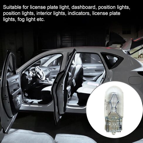10 قطع T10 LED لمبات، W5W LED لمبة 12 فولت لمبات بيضاء أضواء لوحة وموضع، LED لأضواء السيارة الداخلية خريطة ضوء لوحة الضوء الجانبي in Kuwait