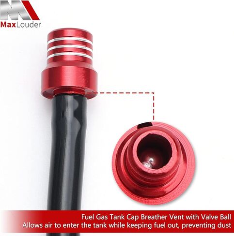 6pcs Gas Fuel Tank Cap Valve Vent Hose Compatible with ATV Quad CRF YZF RMZ KLX DRZ Dirt Pit Bike Motorcycle (Black) in Kuwait
