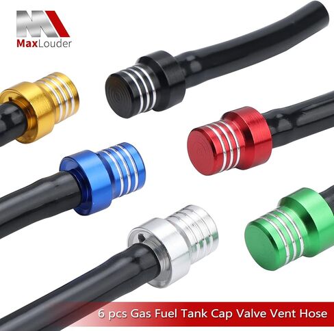6pcs Gas Fuel Tank Cap Valve Vent Hose Compatible with ATV Quad CRF YZF RMZ KLX DRZ Dirt Pit Bike Motorcycle (Black) in Kuwait