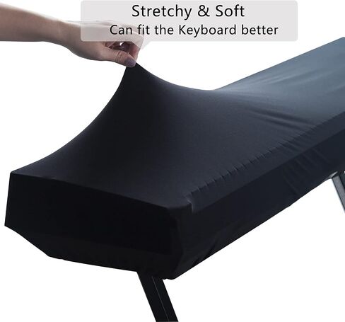 Piano Dust Cover 61-88 Keys Weighted Keyboard Small Keyboard Piano Covers Waterproof Locking Clasp Keep It From Dust and Dirt (61-76 KEYS) in Saudi Arabia
