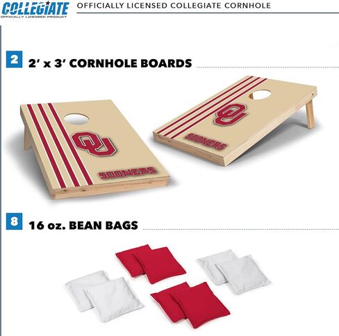 Wild Sports 2' x 3' Solid Wood Cornhole Set with Direct Print HD Team Graphics – Great Gift for Any NCAA Fan! Bean Bag Toss Family Outdoor Games in Saudi Arabia