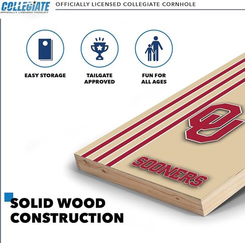 Wild Sports 2' x 3' Solid Wood Cornhole Set with Direct Print HD Team Graphics – Great Gift for Any NCAA Fan! Bean Bag Toss Family Outdoor Games in Saudi Arabia