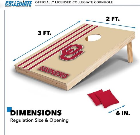 Wild Sports 2' x 3' Solid Wood Cornhole Set with Direct Print HD Team Graphics – Great Gift for Any NCAA Fan! Bean Bag Toss Family Outdoor Games in Saudi Arabia