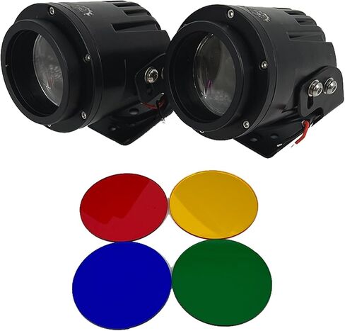أضواء TUFF SkyTracer Spot Beam Light Pod Whip Light لحشرات الكثبان الرملية ATV UTV جنبًا إلى جنب في الهواء الطلق والزحف على الصخور والقوارب البحرية ذات 4 عجلات والشاحنات وسيارات الدفع الرباعي (مجموعة مكونة من قطعتين) 4 عدسات ملونة in Saudi Arabia