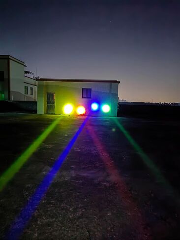 أضواء TUFF SkyTracer Spot Beam Light Pod Whip Light لحشرات الكثبان الرملية ATV UTV جنبًا إلى جنب في الهواء الطلق والزحف على الصخور والقوارب البحرية ذات 4 عجلات والشاحنات وسيارات الدفع الرباعي (مجموعة مكونة من قطعتين) 4 عدسات ملونة in Saudi Arabia