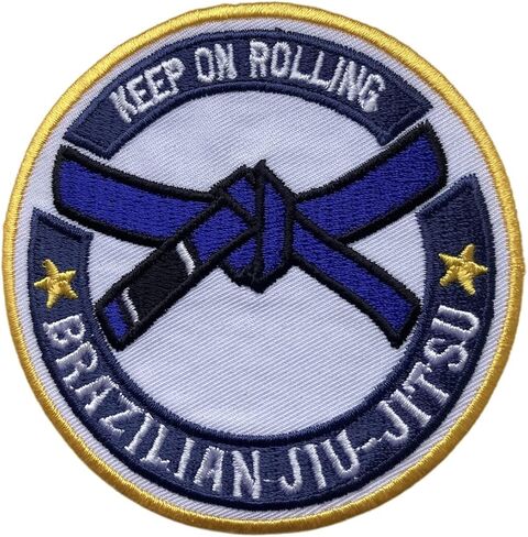Brazilian/BJJ Jui Jitsu Belt System Iron & Sew On Patch - for Bags, Gi, Clothes - All Grading Colours (Black) in Kuwait