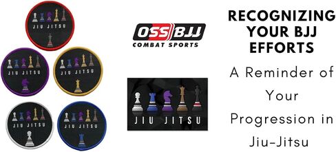 OSS - نظام الحزام البرازيلي/BJJ Jui Jitsu للكي والخياطة على الرقعة - للحقائب، والجي، والملابس - جميع الألوان المتدرجة (BlueChess) in Saudi Arabia
