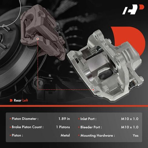 مجموعة فرجار قرص الفرامل الممتازة مع دعامة متوافقة مع موديلات مختارة من GMC وBuick وSaturn وChevy وCadillac - Acadia وAcadia Limited وEnclave وOutlook وTraverse وXTS - السائق الخلفي الأيسر in Saudi Arabia