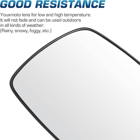 زجاج مرآة ساخن للركاب على الجانب الأيمن من Youx Moto لسيارة Dodge Journey 2009 2010 2011 2012 2013 2014 2015 2016 2017 2018، مع زجاج مرآة الرؤية الخلفية للحامل الخلفي، يناسب 68045692AA 68045690AA in Saudi Arabia
