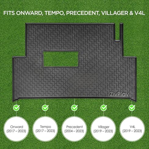 Club Car Precedent Floor Mat Golf Cart Floor Mats for Club Car Full Coverage Anti Slip Liner Mat Fits Precedent 2004 to 2023 Onward and Tempo 2017 to 2023 Villager and V4L 2019 to 2023 Black in Kuwait