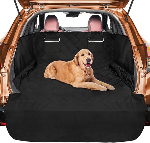 SUV Cargo Liner for Dog, Water-Resistant Dog Cargo Liner with Side Flaps Protector, Non-Slip Dog Trunk Cover with Bumper Flap for SUVs Sedans Vans, Universal Fit Large Size, Black in Saudi Arabia