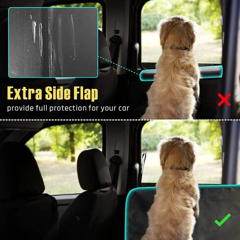 SUV Cargo Liner for Dog, Water-Resistant Dog Cargo Liner with Side Flaps Protector, Non-Slip Dog Trunk Cover with Bumper Flap for SUVs Sedans Vans, Universal Fit Large Size, Black in Saudi Arabia