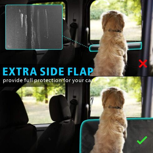 SUV Cargo Liner for Dog, Water-Resistant Dog Cargo Liner with Side Flaps Protector, Non-Slip Dog Trunk Cover with Bumper Flap for SUVs Sedans Vans, Universal Fit Large Size, Black in Saudi Arabia