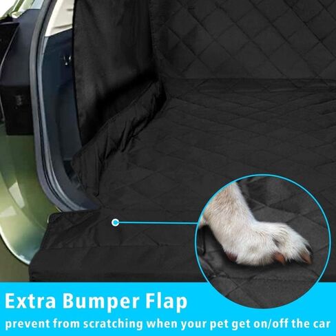 SUV Cargo Liner for Dog, Water-Resistant Dog Cargo Liner with Side Flaps Protector, Non-Slip Dog Trunk Cover with Bumper Flap for SUVs Sedans Vans, Universal Fit Large Size, Black in Saudi Arabia