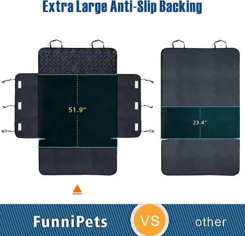 SUV Cargo Liner for Dog, Water-Resistant Dog Cargo Liner with Side Flaps Protector, Non-Slip Dog Trunk Cover with Bumper Flap for SUVs Sedans Vans, Universal Fit Large Size, Black in Saudi Arabia