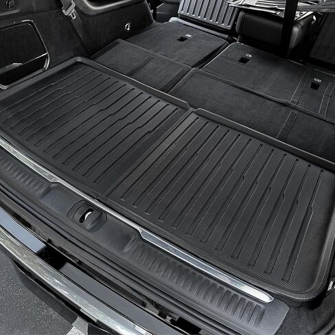 أغطية ظهر المقعد بطانة الحمولة لملحقات Jeep Grand Wagoneer 2022-2024 (تناسب 7 مقاعد)، واقي مسند الظهر لحصيرة صندوق السيارة لجميع الأحوال الجوية خلف الصف الثاني والثالث لـ Wagoneer (لا يناسب Grand Wagoneer L) in Kuwait