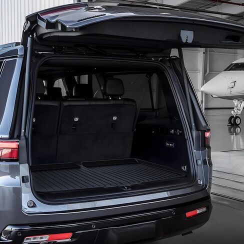أغطية ظهر المقعد بطانة الحمولة لملحقات Jeep Grand Wagoneer 2022-2024 (تناسب 7 مقاعد)، واقي مسند الظهر لحصيرة صندوق السيارة لجميع الأحوال الجوية خلف الصف الثاني والثالث لـ Wagoneer (لا يناسب Grand Wagoneer L) in Kuwait