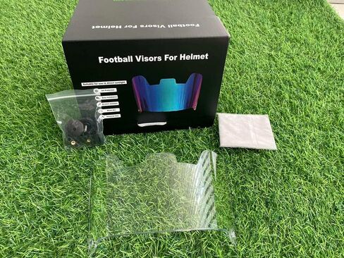 CHITOX Clear Football Visor for Youth and Adult Helmets - Universal Fit, UV Protection, Anti-Fog, and Scratch-Resistant Shield - Sports Accessory for a Clear Game View in Saudi Arabia