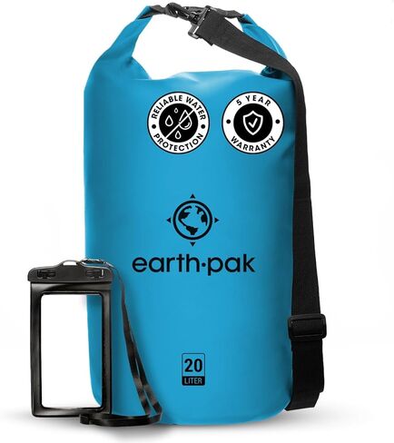 Earth Pak Waterproof Dry Bag - Roll Top Waterproof Backpack Sack Keeps Gear Dry for Kayaking, Beach, Rafting, Boating, Hiking, Camping and Fishing with Waterproof Phone Case in Kuwait