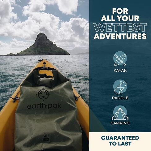 Earth Pak Waterproof Dry Bag - Roll Top Waterproof Backpack Sack Keeps Gear Dry for Kayaking, Beach, Rafting, Boating, Hiking, Camping and Fishing with Waterproof Phone Case in Kuwait